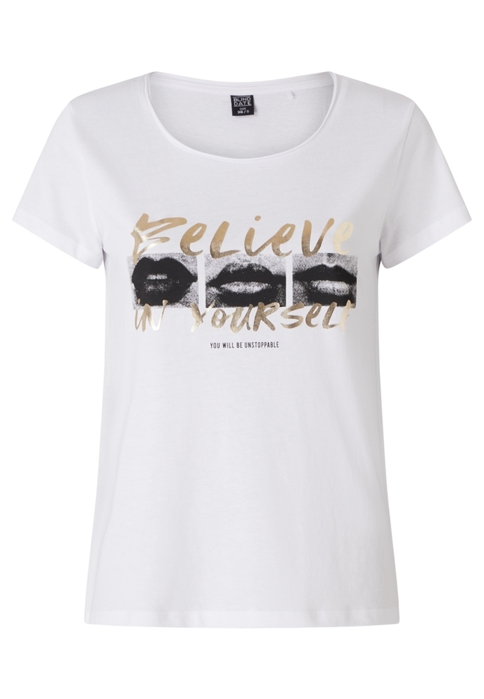 T-Shirt mit Metallic-Print
