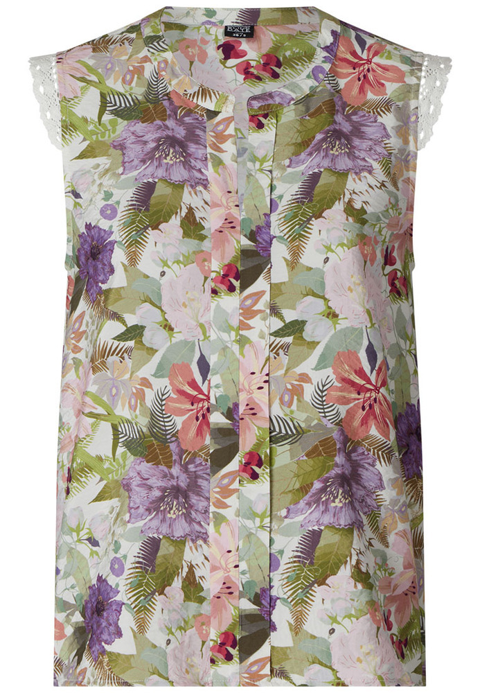 Bluse mit Häkelkante