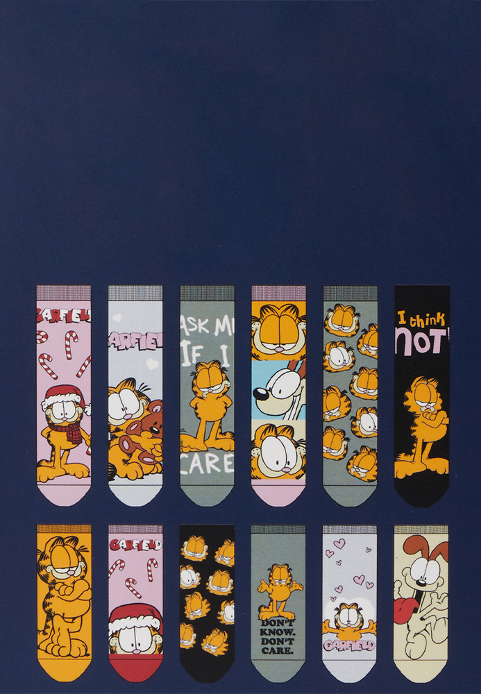 Adventskalender mit Garfield-Socken