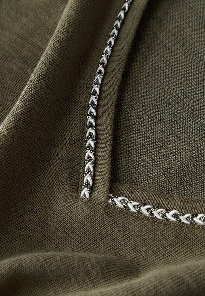 T-Shirt mit Flechtband-Detail