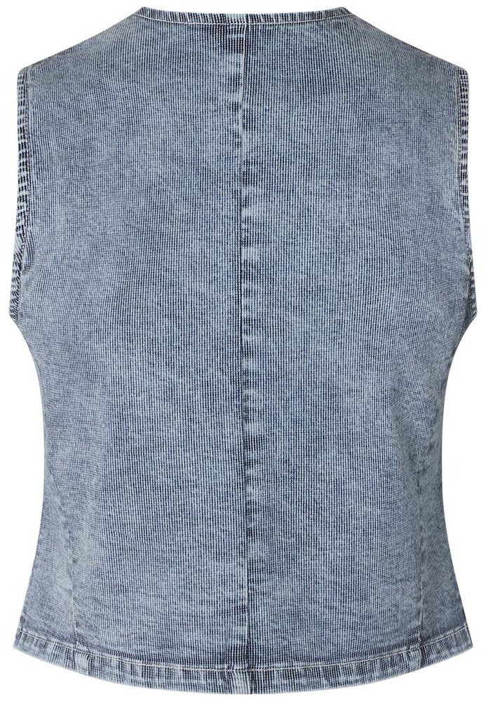 Jeansweste mit All-Over-Muster