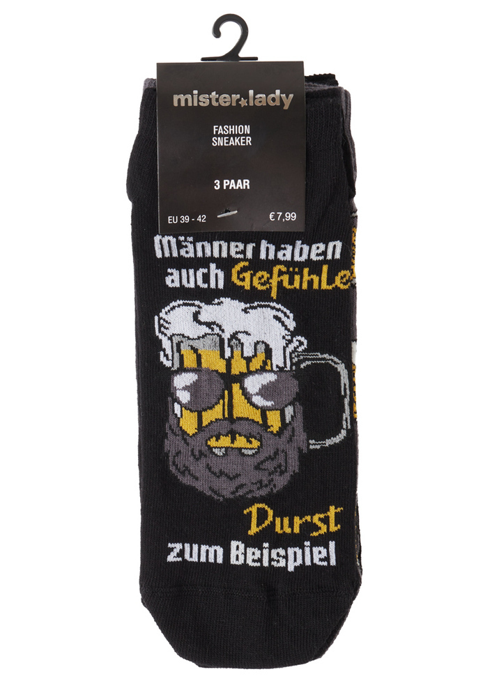 Sneakersocken Bier-Motiv