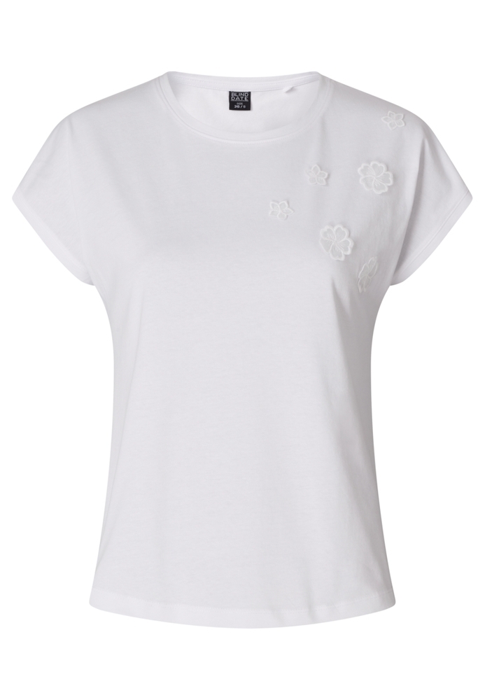 T-Shirt mit Blütenapplikation
