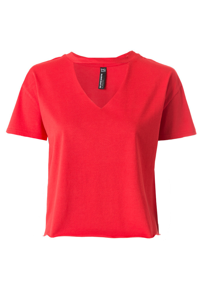 Basic-Shirt mit Choker-Kragen