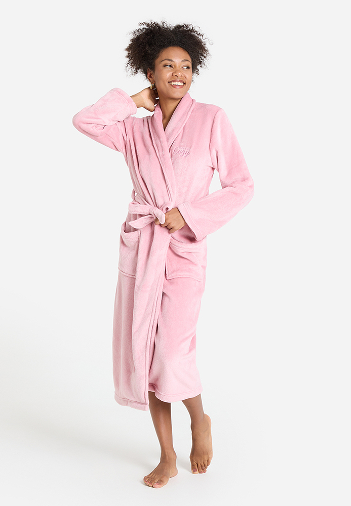 Bademantel mit Stickerei