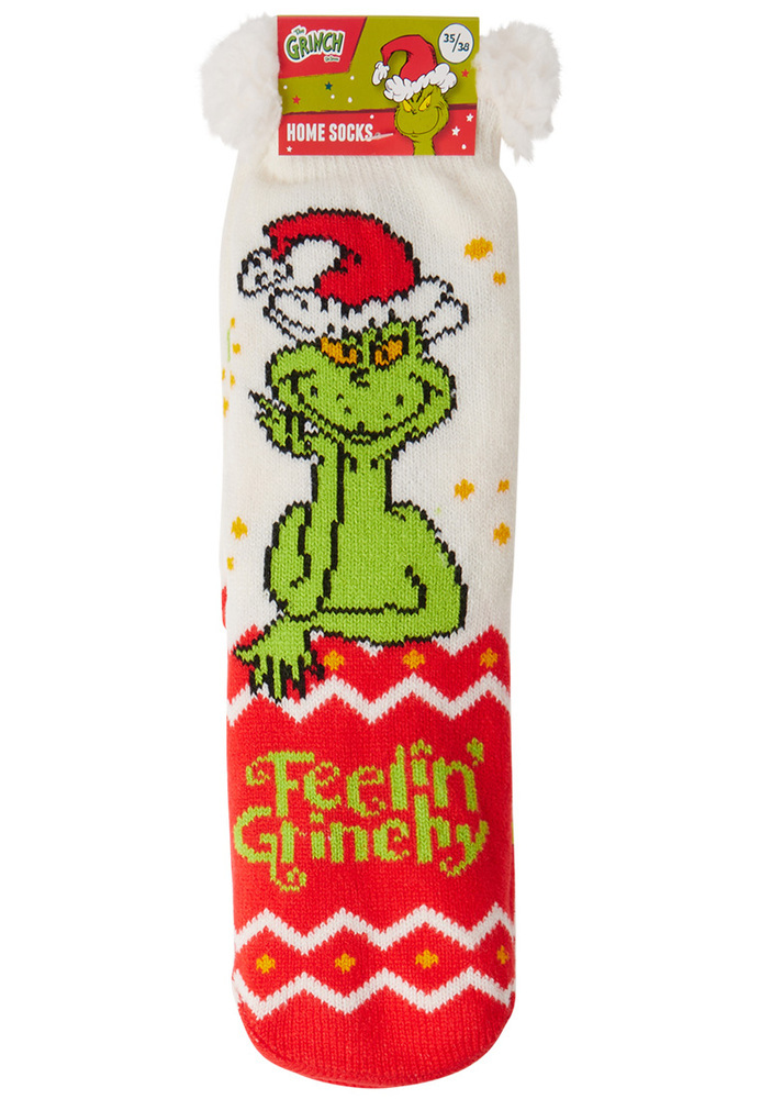 Kuschelsocken mit Grinch-Motiv