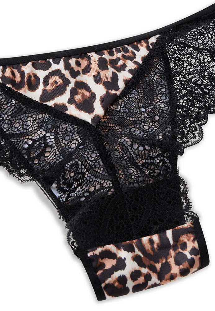 Brazilian-Slip mit Leo-Muster