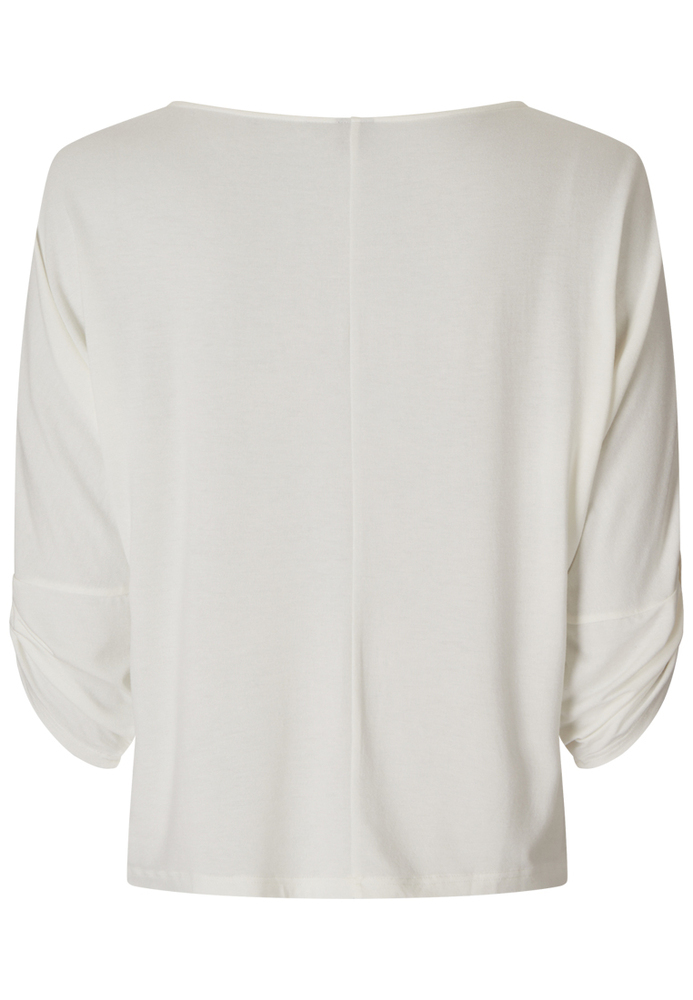 Bluse im Material-Mix