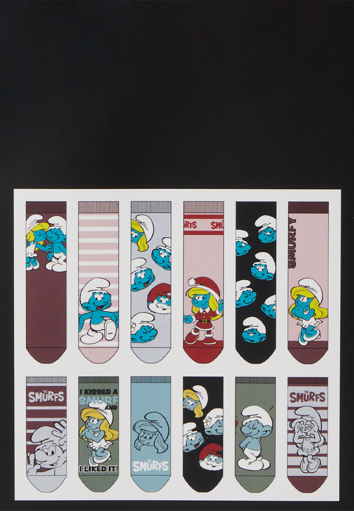 Adventskalender mit Schlümpfe-Socken Adventskalender mit Schlümpfe-Socken