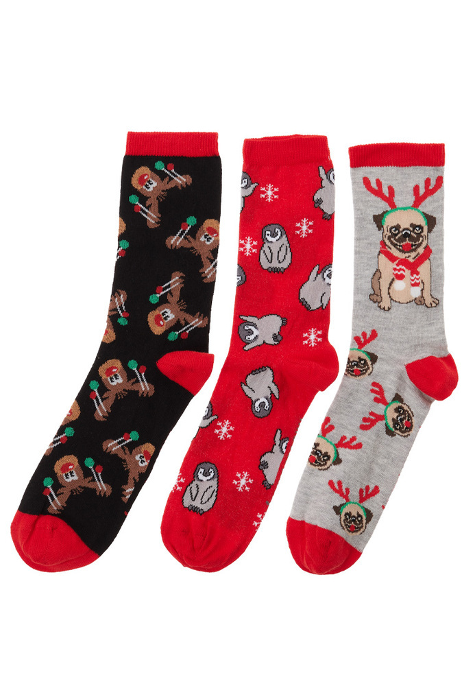 XMAS-Socken im 3er-Set