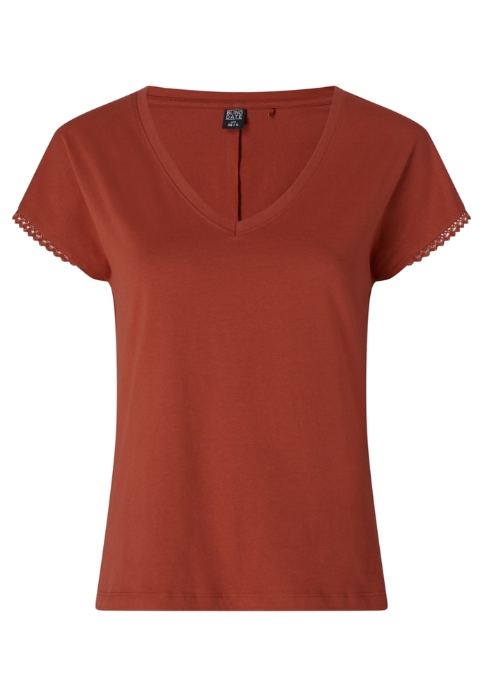 T-Shirt mit Häkelkante