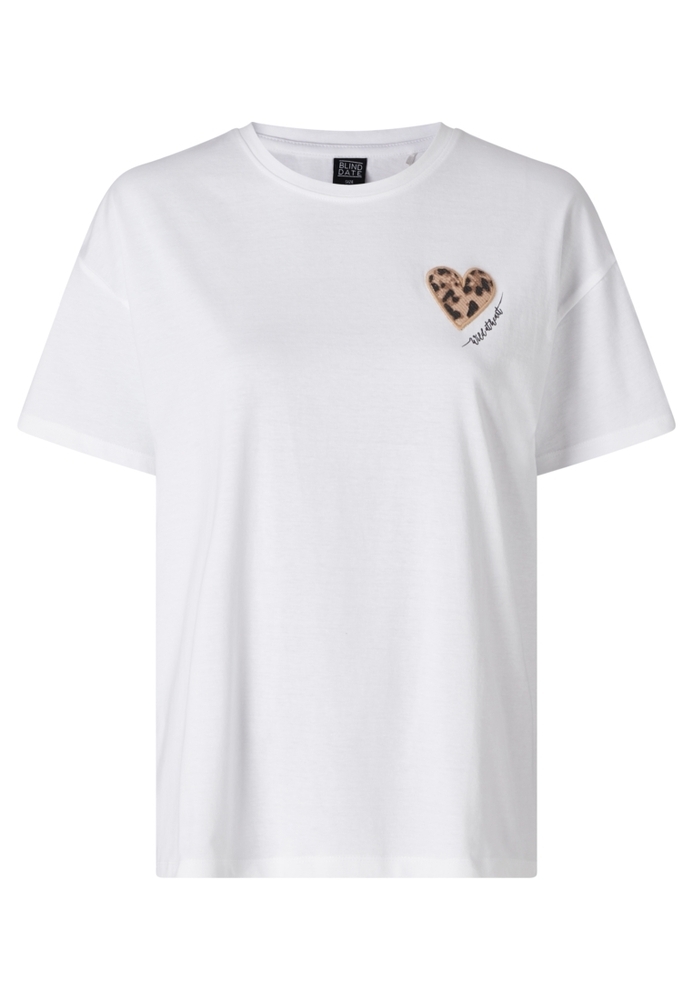 T-Shirt mit Herz-Applikation