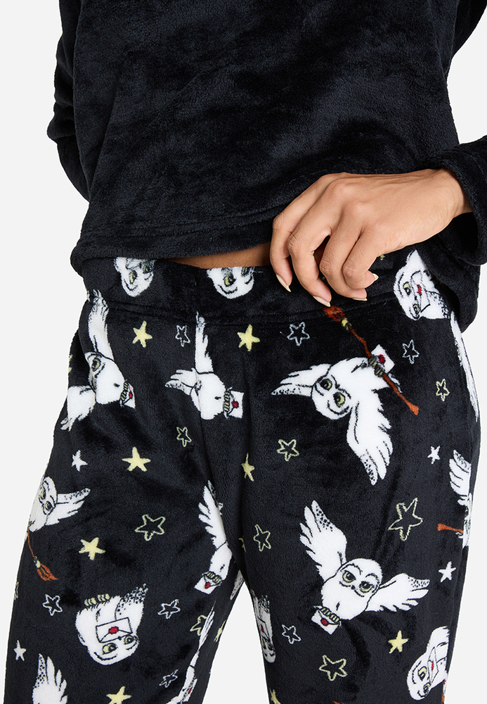 Pyjama-Hose mit Hogwarts-Motiv