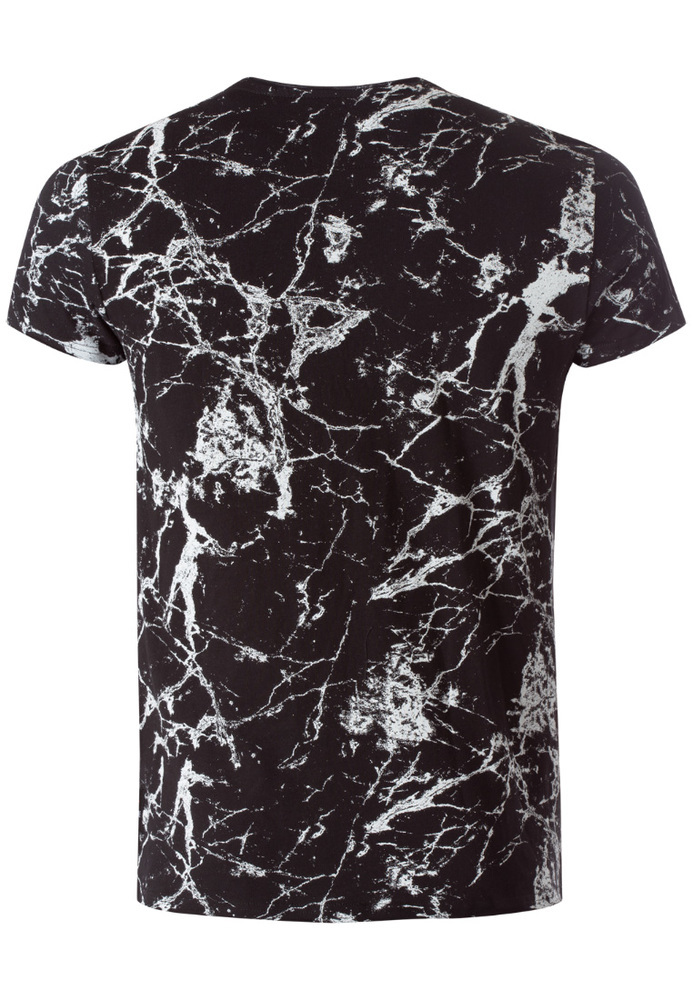 T-Shirt mit Marmor-Muster
