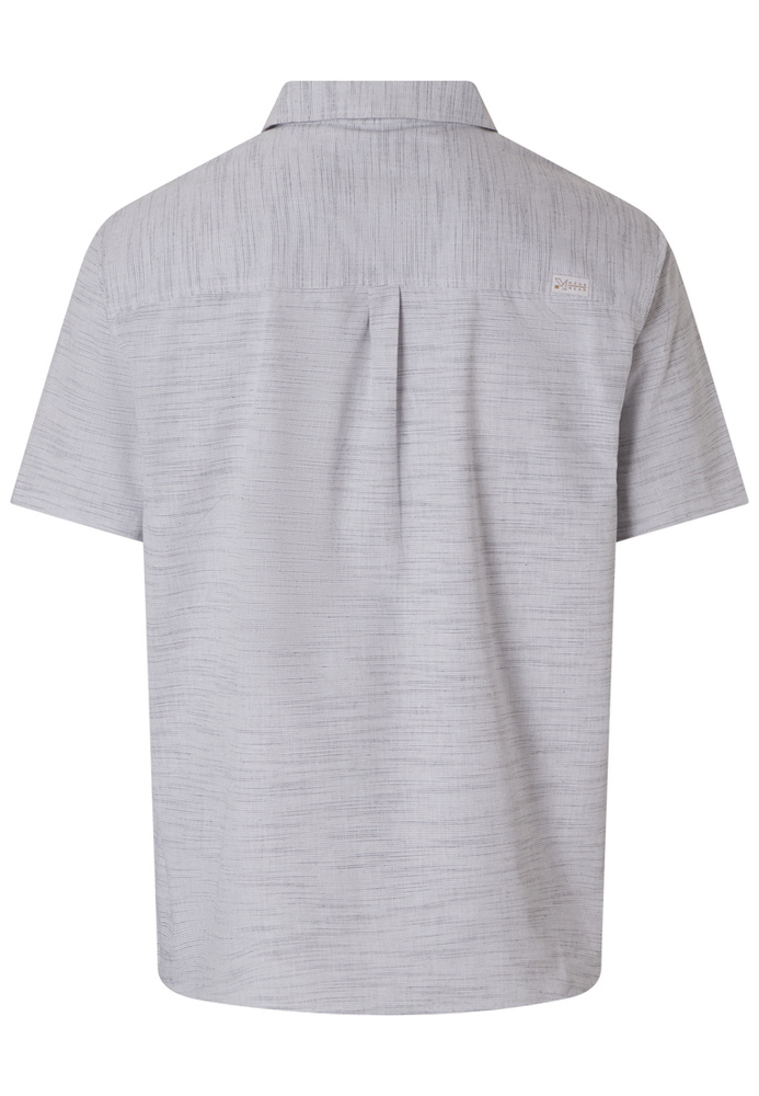 Kurzarmhemd in Melange-Look