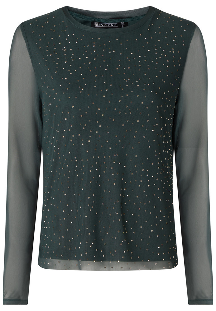 Longsleeve mit Strasssteinen