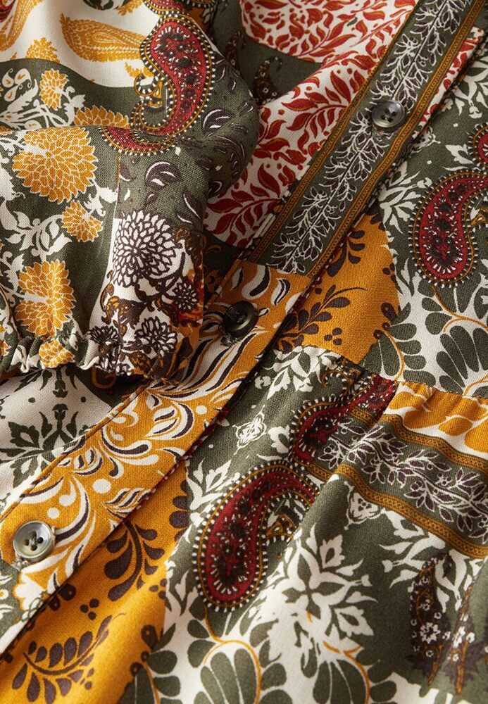 Stufenkleid mit Paisley-Muster