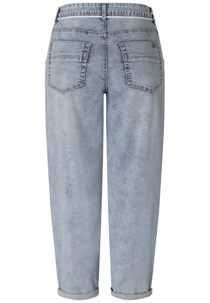 Barrel-Jeans mit All-Over-Muster