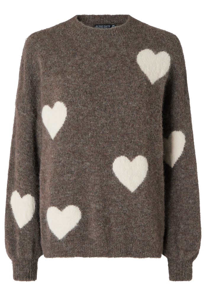 Strickpulli mit Herz-Motiv