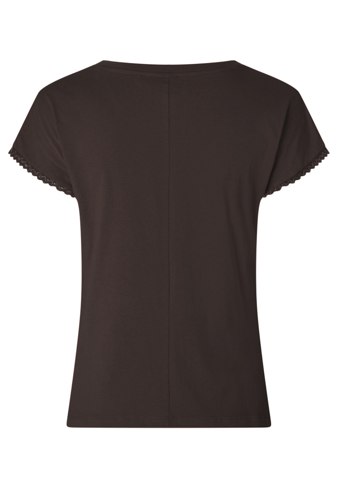 T-Shirt mit Häkelkante