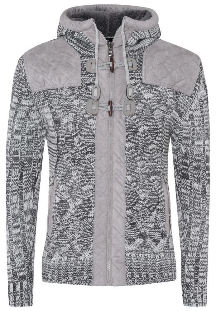 Strickjacke mit Zopfmuster
