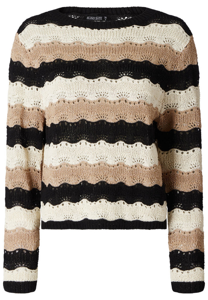 Strickpulli im Colour-Block-Design