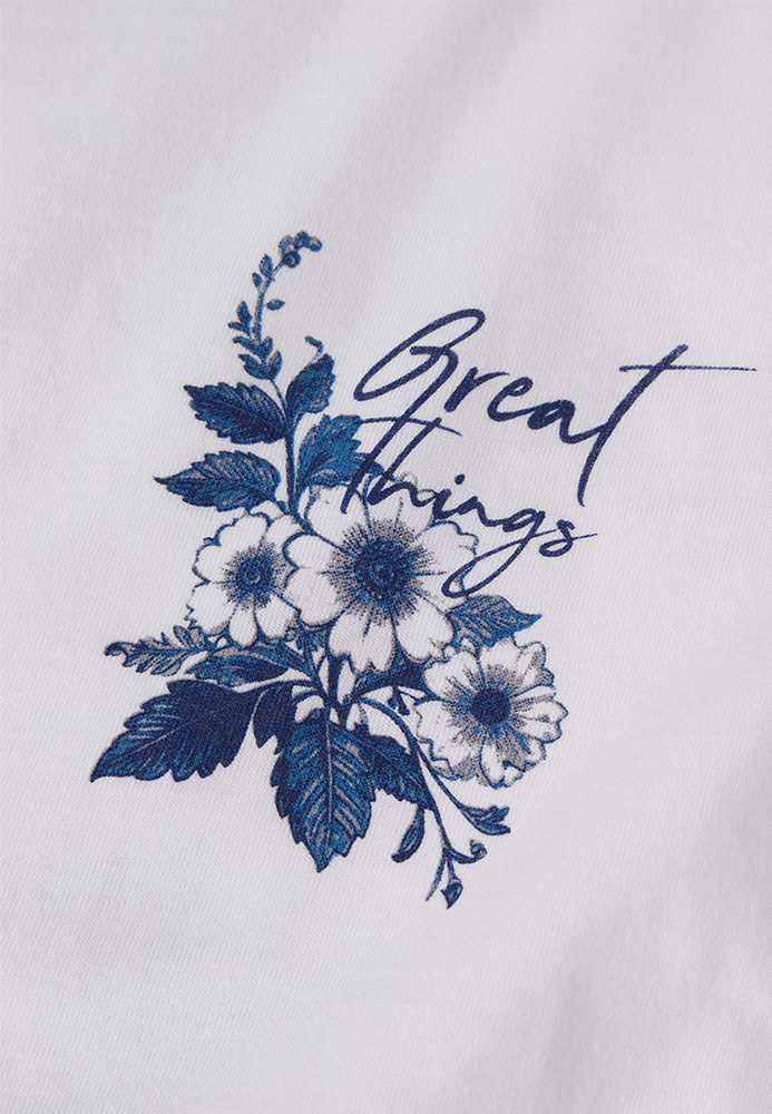 Shirt mit Flower-Back-Print