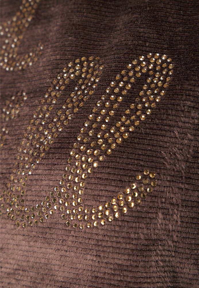 Pyjama-Shirt mit Strass-Schriftzug