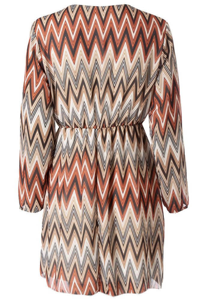 Kleid mit All-Over Zick-Zack-Muster