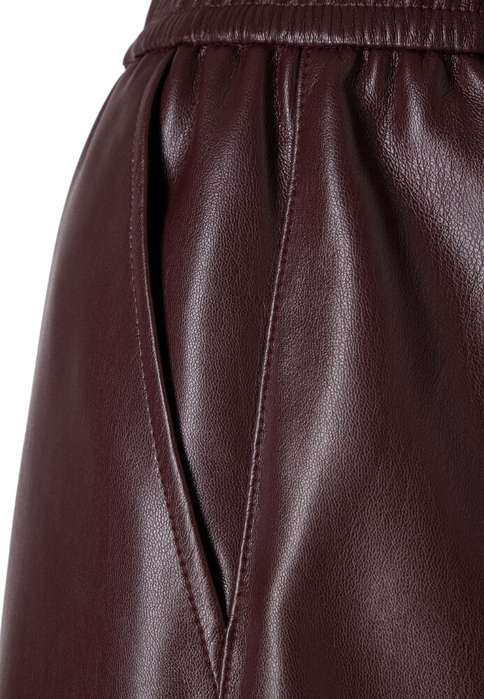 Shorts aus Lederimitat