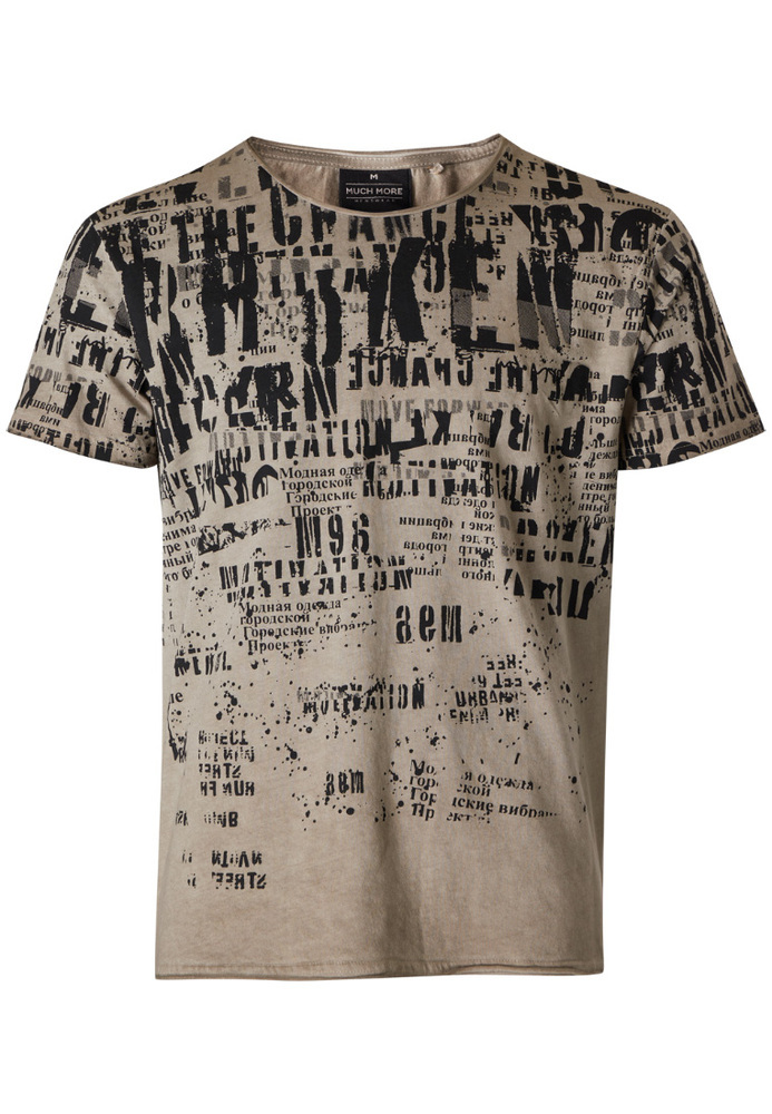 T-Shirt mit Buchstaben-Muster